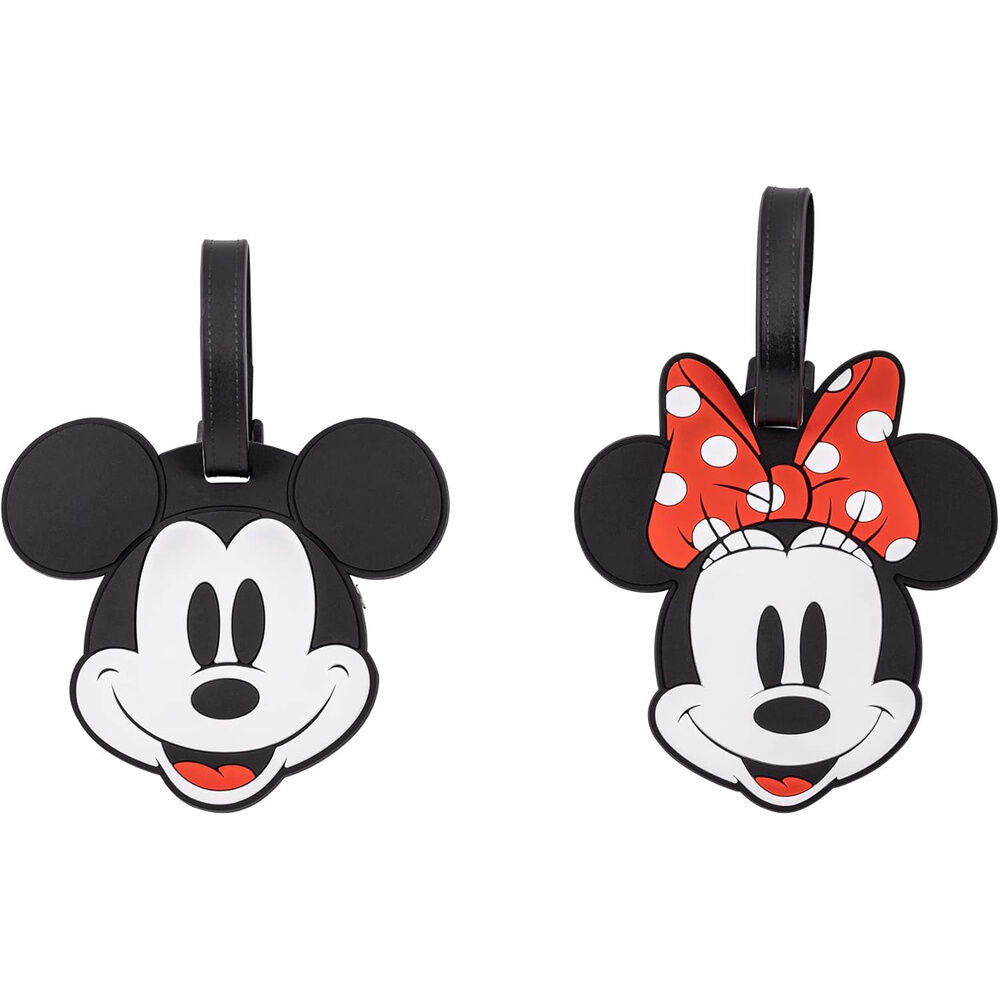 Set de dos etiquetas de equipaje Disney con Mickey y Minnie - 2