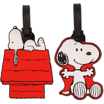 Set de dos etiquetas de equipaje Snoopy Peanuts de silicona - 2