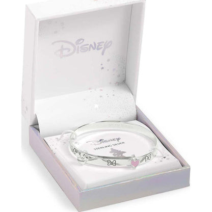 Brazalete Minnie Disney de plata 925 con lazos y corazón rosa - 3