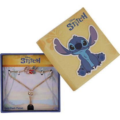 Pulsera rosa de latón con Angel y Stitch Disney - 3