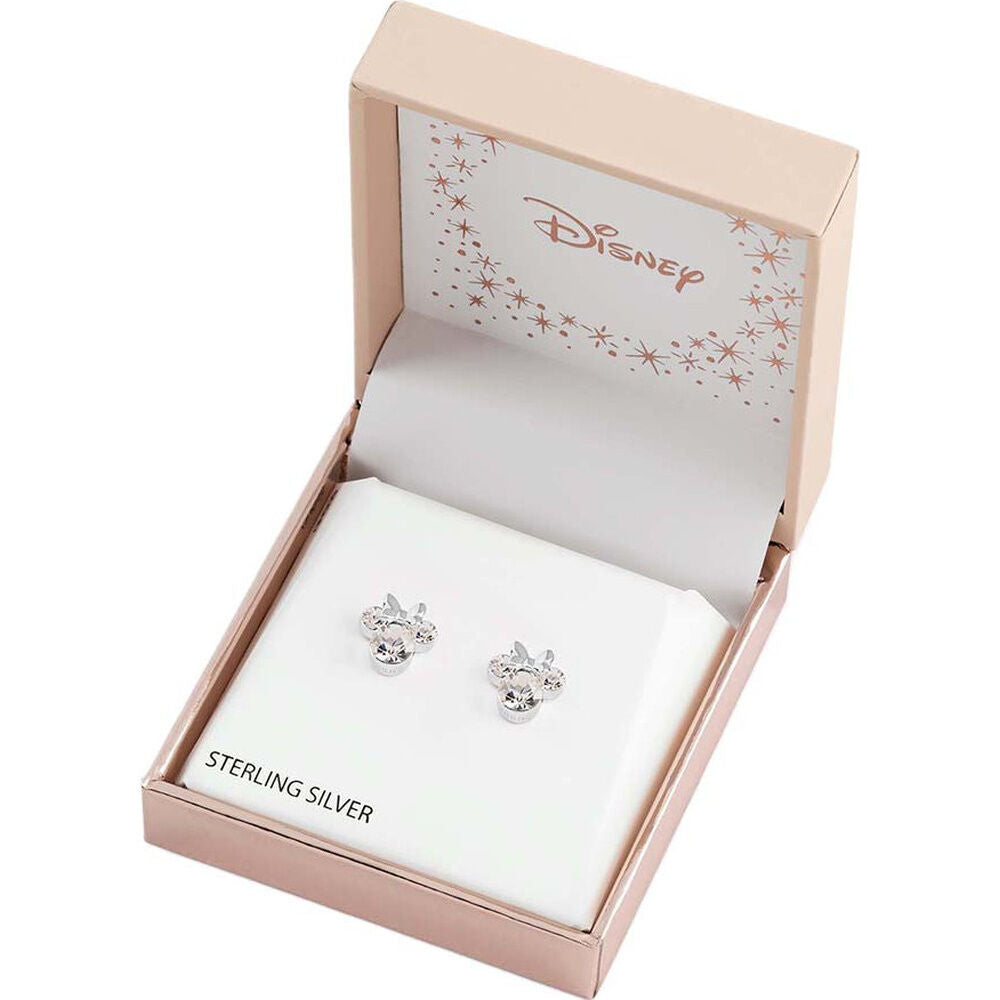 Pendientes de plata 925 con silueta de Minnie Disney - 3
