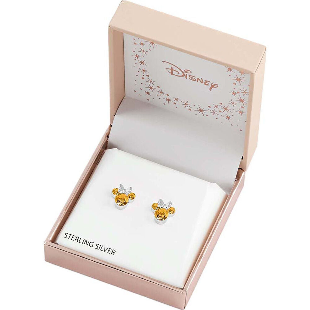 Pendientes June de Minnie Disney plateados con detalles dorados - 3