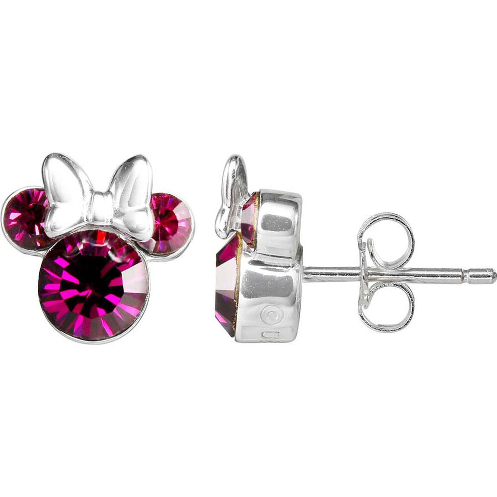 Pendientes Minnie Disney de plata 925 con detalles rosas - 3