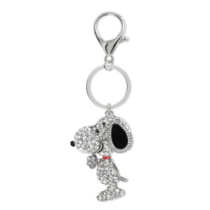 Llavero 3D plateado con figura de Snoopy Peanuts - 3