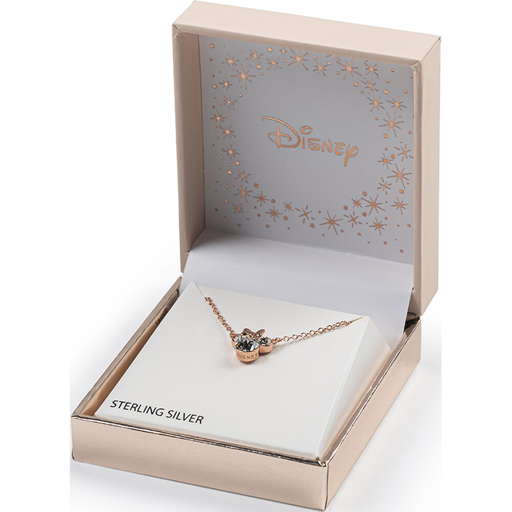 Colgante Minnie Disney de plata 925 con lazo y detalles facetados - 3