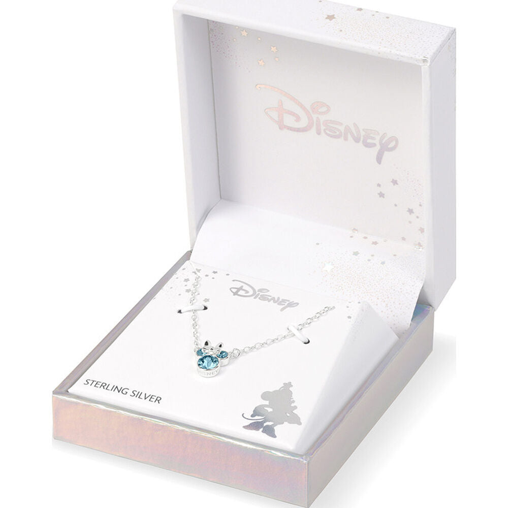 Colgante Minnie Disney de plata 925 con detalles azules facetados - 3