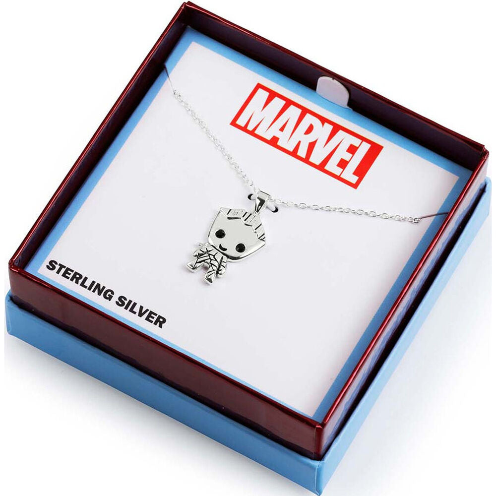 Colgante de Groot de Marvel en plata 925 con cadena - 4