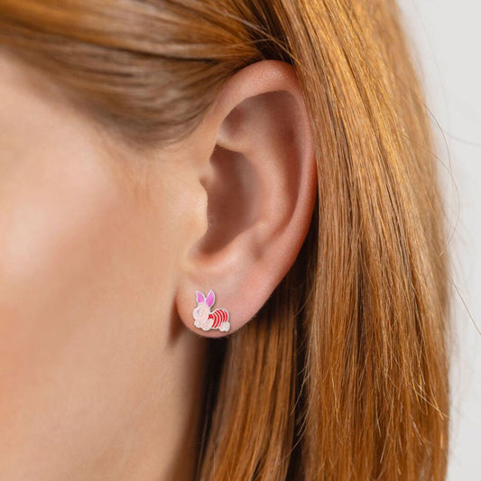 Pendientes de Piglet de Winnie the Pooh Disney en plata 925 - 4