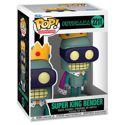 Figura Funko POP! de Bender Super King con corona y capa - 2