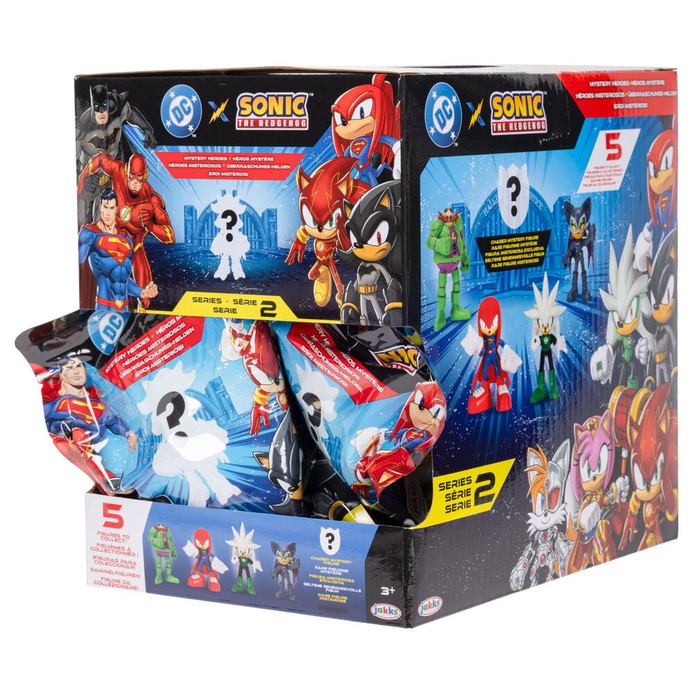 Sobre sorpresa Sonic The Hedgehog x DC Comics Serie 2 con figuras de 4 cm