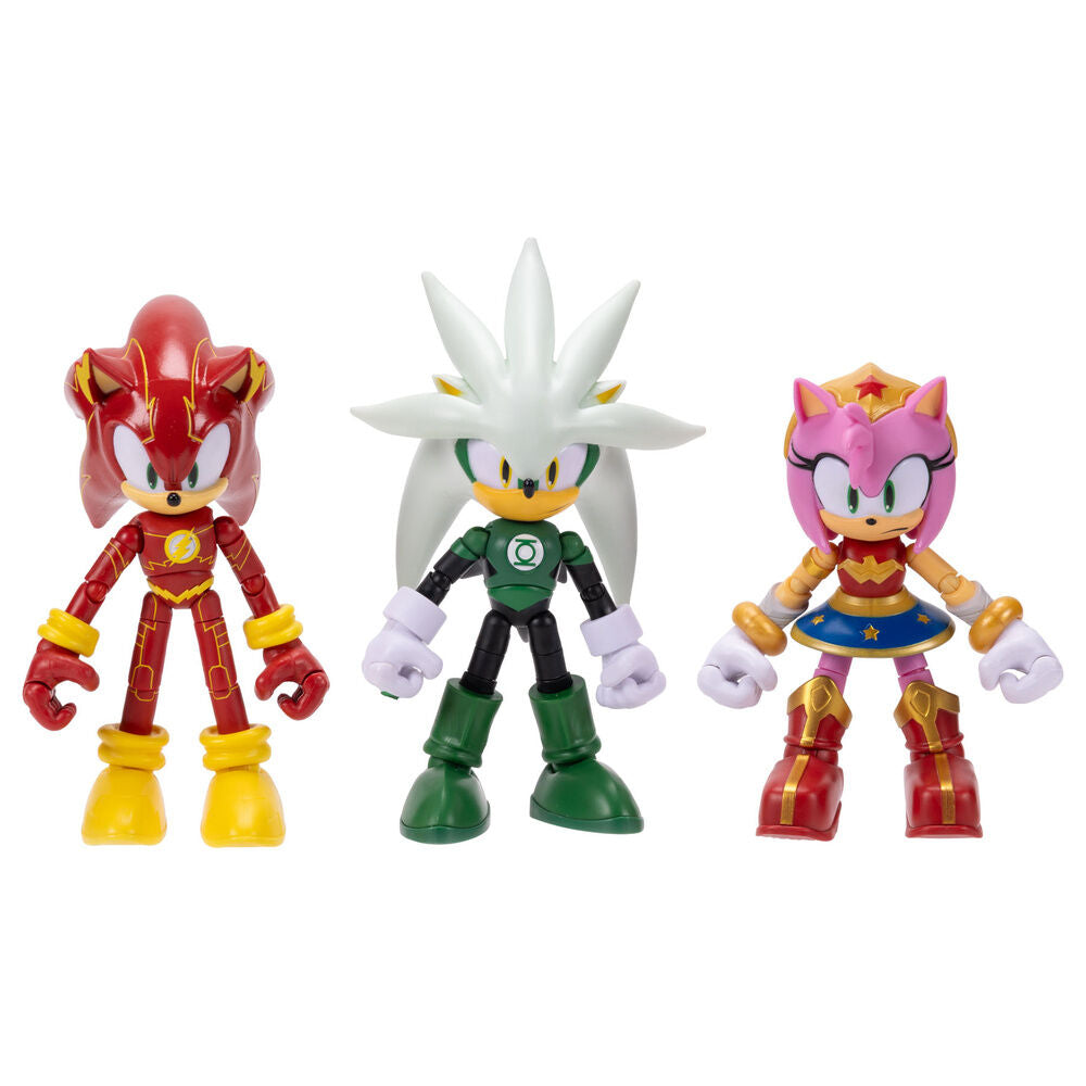 Figuras articuladas Sonic the Hedgehog de 13 cm con diseños de superhéroes