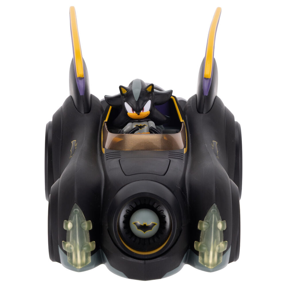 Batmobile negro con detalles amarillos y figura Shadow Batman de Sonic - 3