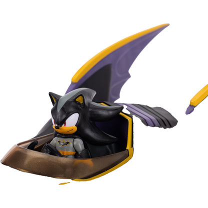 Batmobile negro con detalles amarillos y figura Shadow Batman de Sonic - 4