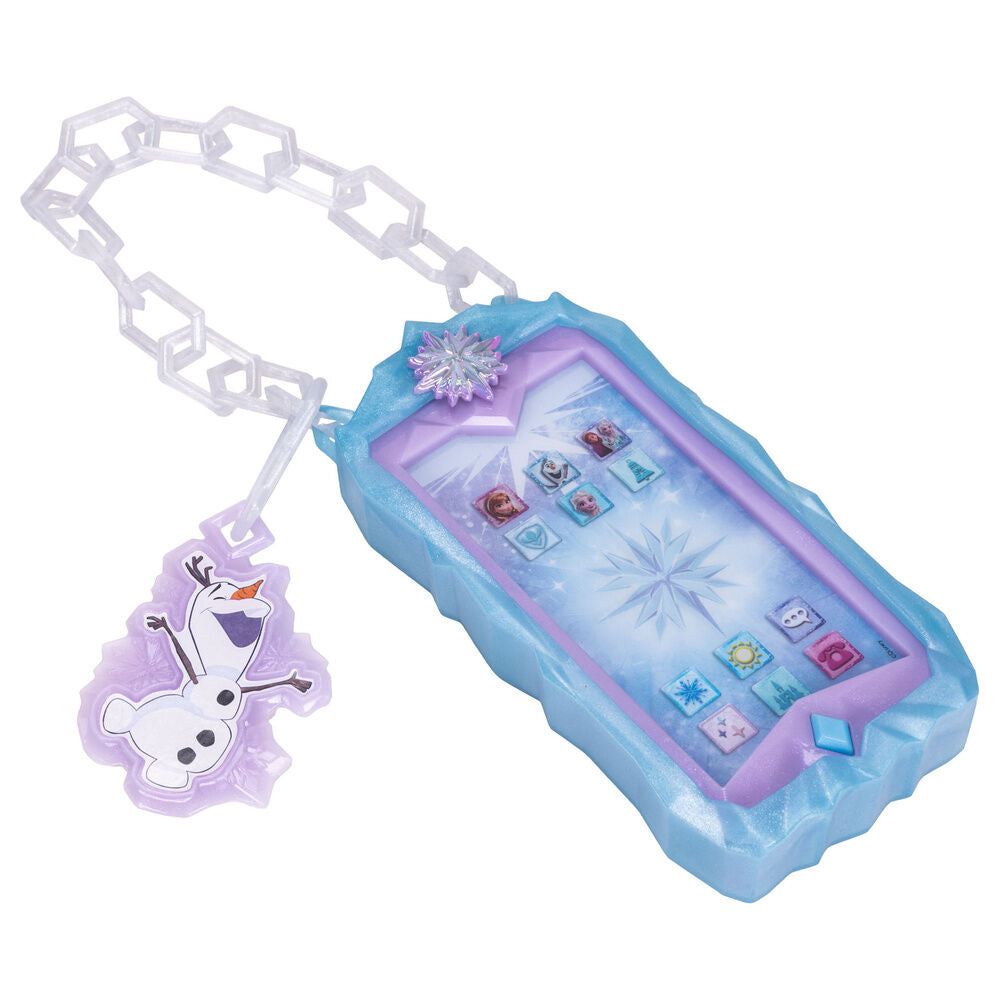 Teléfono de juguete Frozen con funda azul y dije de Olaf - 6