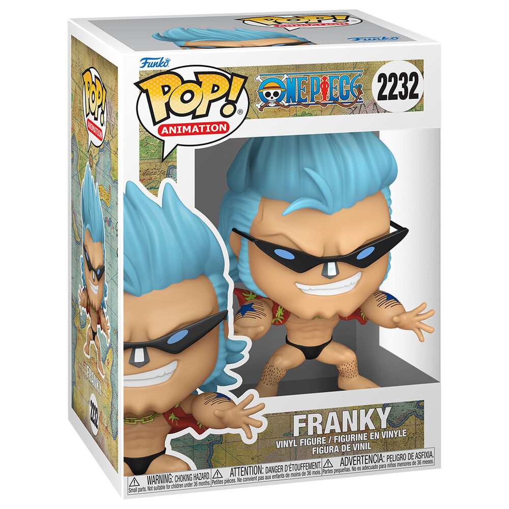 Figura Funko POP! de Franky de One Piece con cabello azul y gafas oscuras - 2