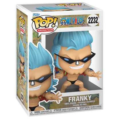 Figura Funko POP! de Franky de One Piece con cabello azul y gafas oscuras - 2