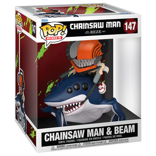 Figura Funko POP! Rides Deluxe de Chainsaw Man sobre Beam - 2