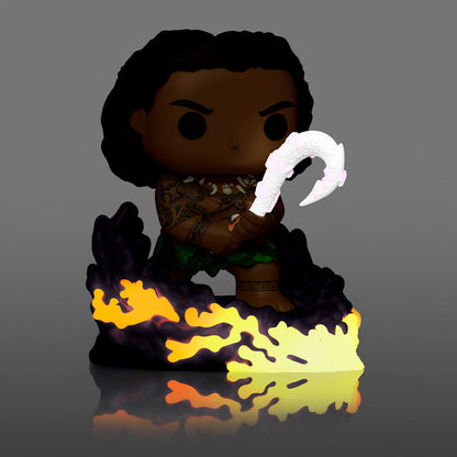 Figura Funko POP! Premium de Maui con anzuelo y base con fuego - 3