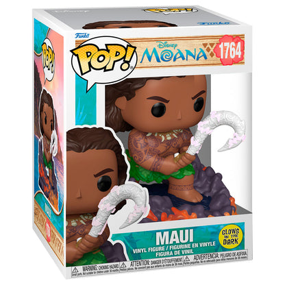 Figura Funko POP! Premium de Maui con anzuelo y base con fuego - 2