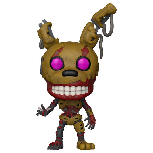 Figura Funko POP! de Burntrap con ojos morados y diseño animatrónico deteriorado
