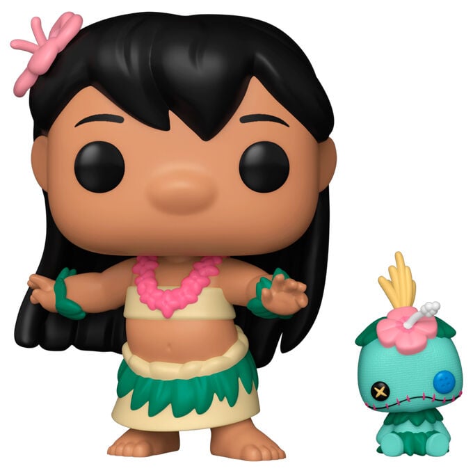 Figura Funko POP! de Lilo con atuendo de hula y Scrump