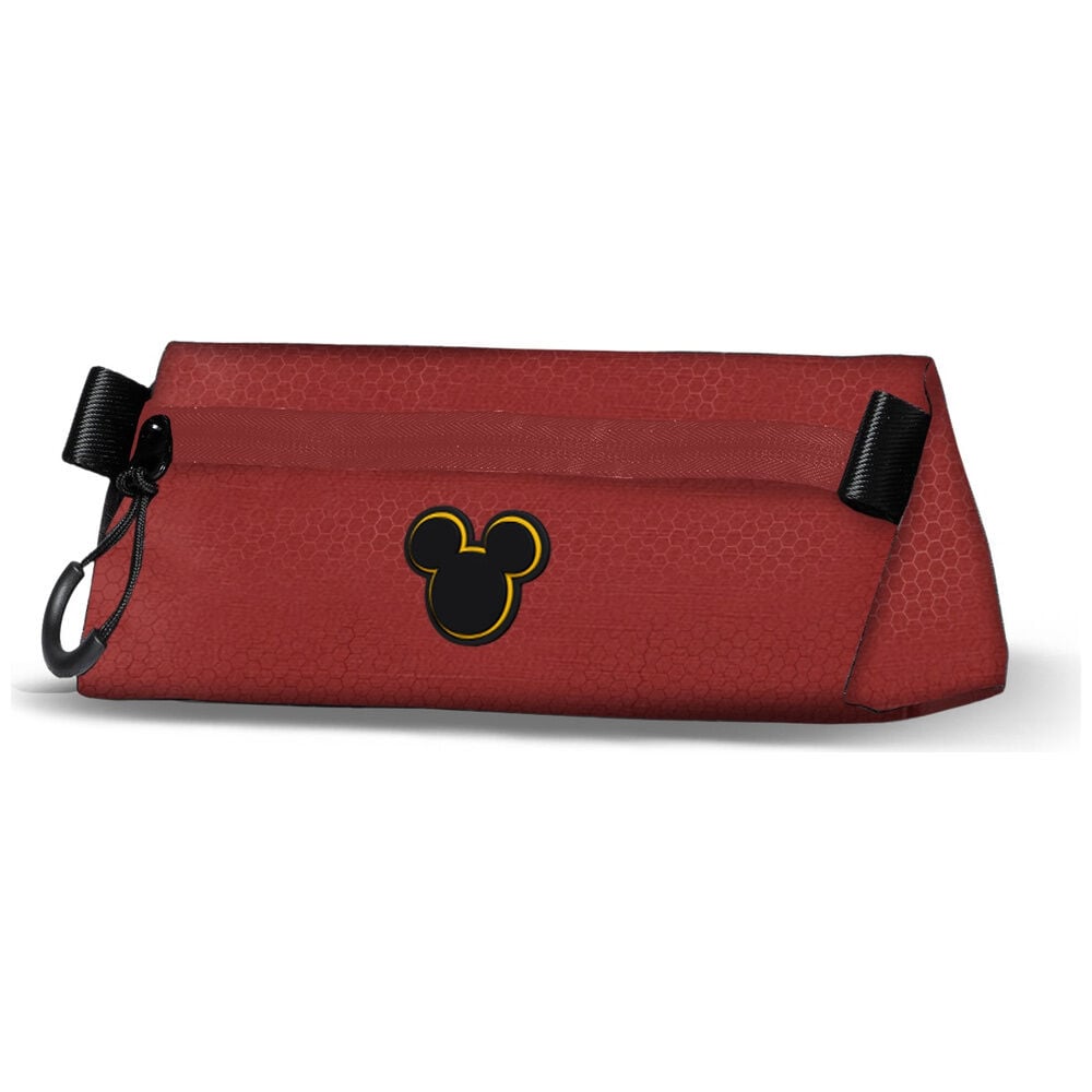 Portatodo rojo de Mickey Disney con cremallera y mosquetón lateral