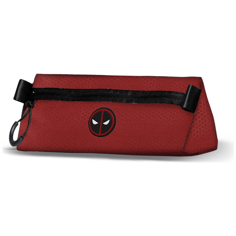 Portatodo rojo y negro de Deadpool Marvel con cremallera y mosquetón