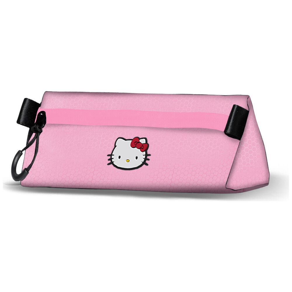 Portatodo rosa de Hello Kitty con cremallera y mosquetón lateral