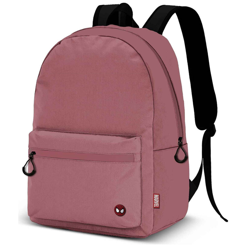 Mochila rosa de Spider-Man Marvel con bolsillo frontal