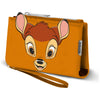 Cartera naranja de Bambi Disney con cremallera y correa de mano
