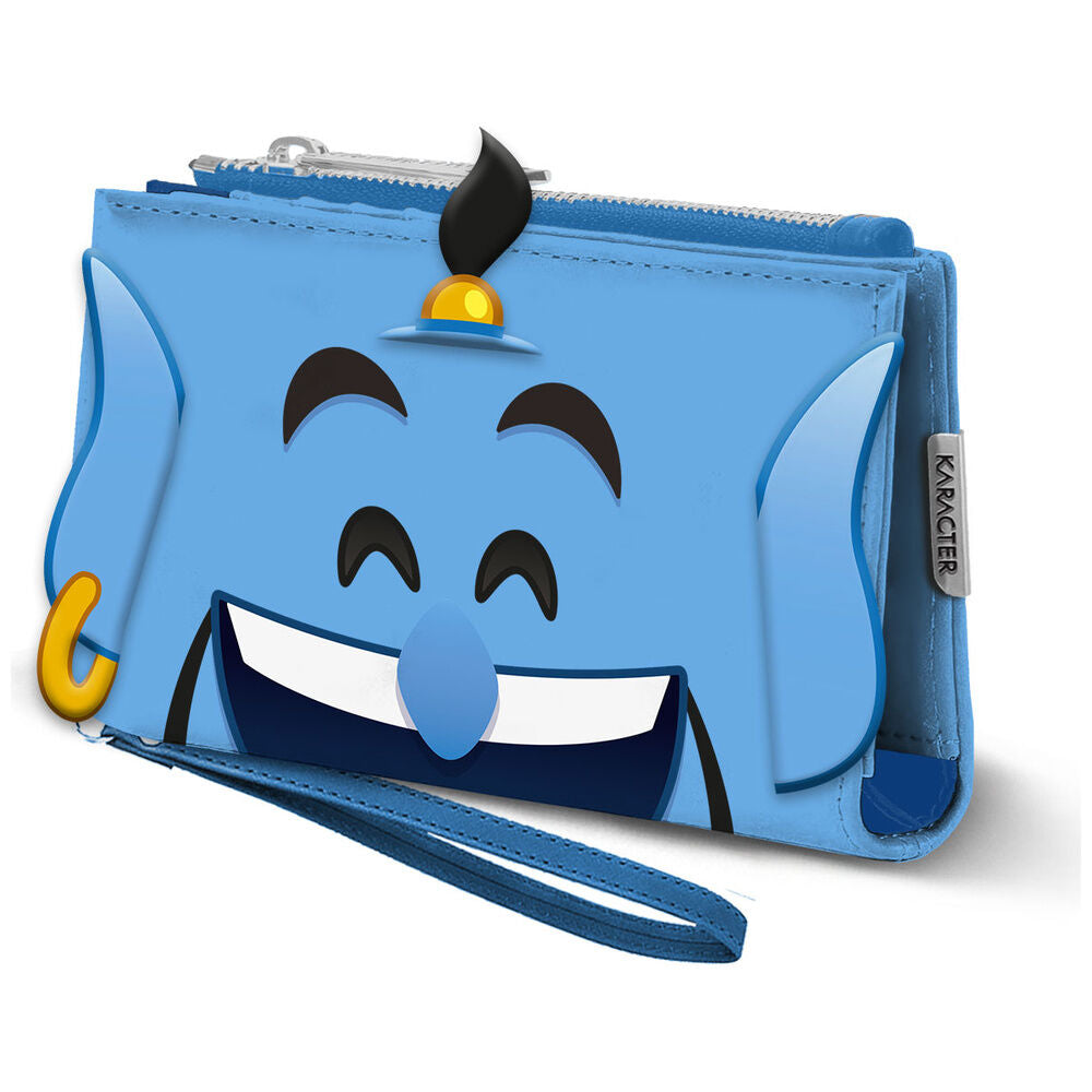 Cartera azul del Genio de Aladdin Disney con cremallera