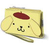 Cartera amarilla Pompompurin con cremallera y correa de muñeca