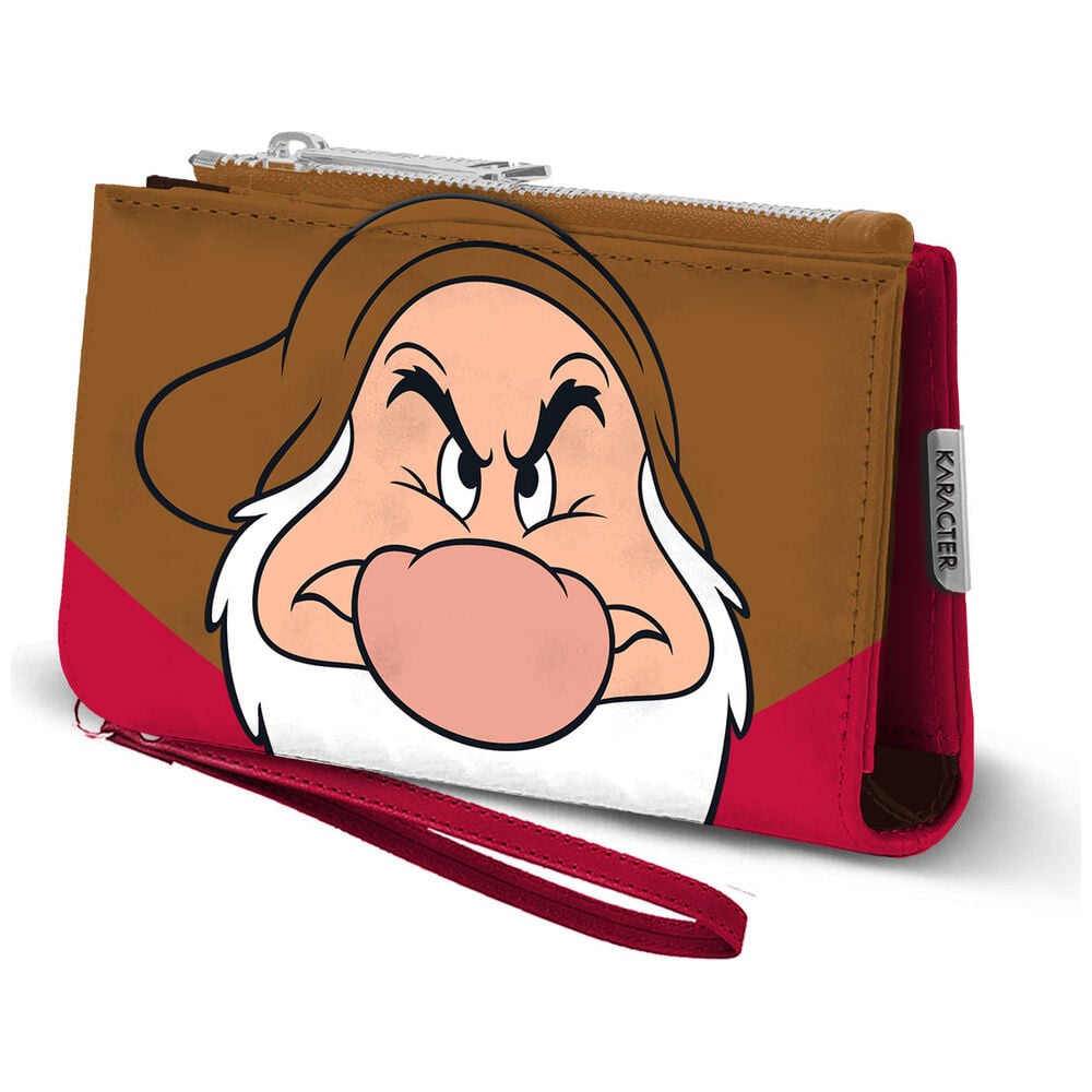 Cartera de Gruñón de Blancanieves Disney con cremallera y correa de mano