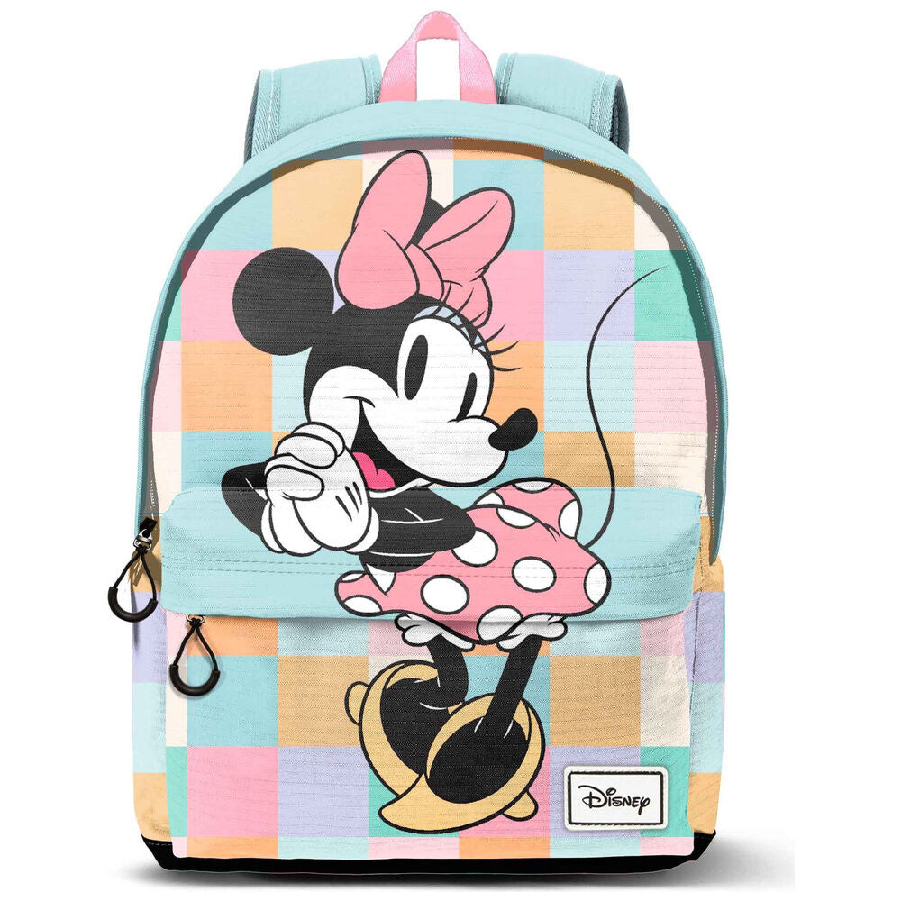Mochila Squares de Minnie Disney con estampado de cuadros pastel