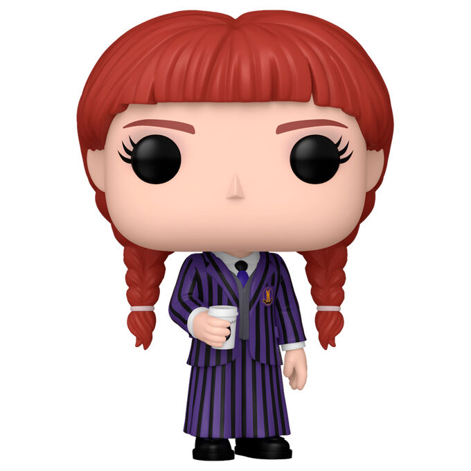 Figura Funko POP! de Agnes DeMille con trenzas rojas y atuendo morado a rayas