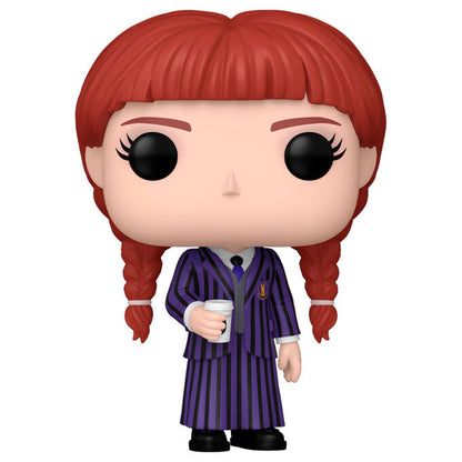 Figura Funko POP! de Agnes DeMille con trenzas rojas y atuendo morado a rayas