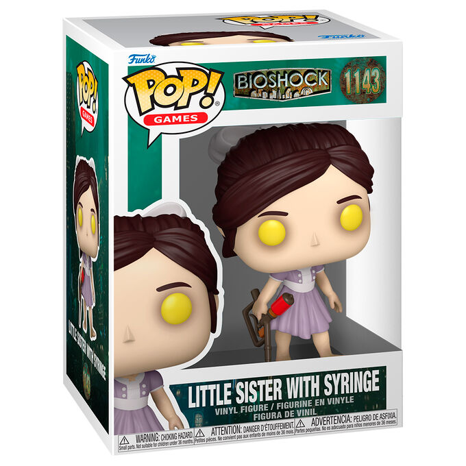 Figura Funko POP! de Little Sister de BioShock con jeringa y vestido lila - 2