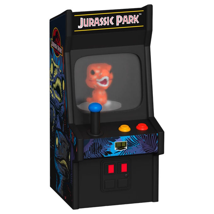 Figura FUNKO Bitty POP! Arcade Jurassic Park con raptor naranja - 3