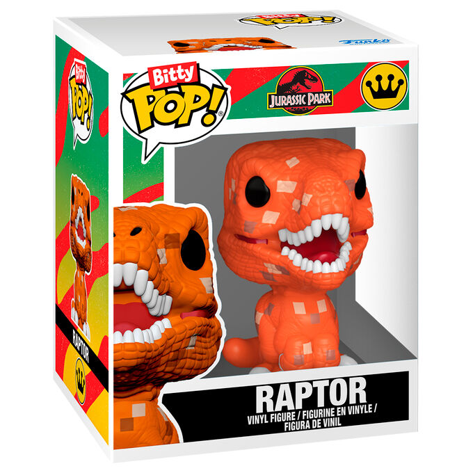 Figura FUNKO Bitty POP! Arcade Jurassic Park con raptor naranja - 4