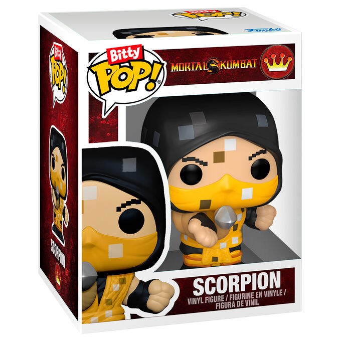 Figura Funko Bitty POP! de Scorpion de Mortal Kombat Klassic con expositor arcade - 4