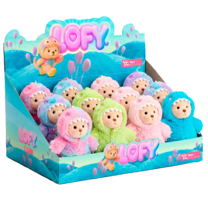 Expositor de muñecos llavero de peluche Oso Lofy surtidos