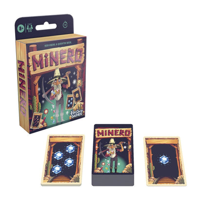 Juego de cartas Minero de Hasbro con cartas de tesoros y diseño de mina