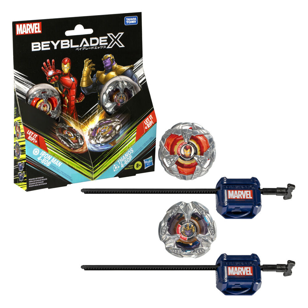 Kit Beyblade X Marvel surtido con dos tops y dos lanzadores - 2
