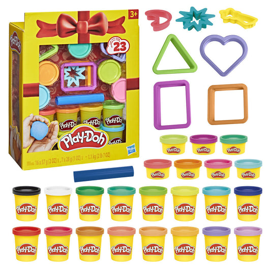 Set regalo Play-Doh con botes de plastilina, rodillo y cortadores