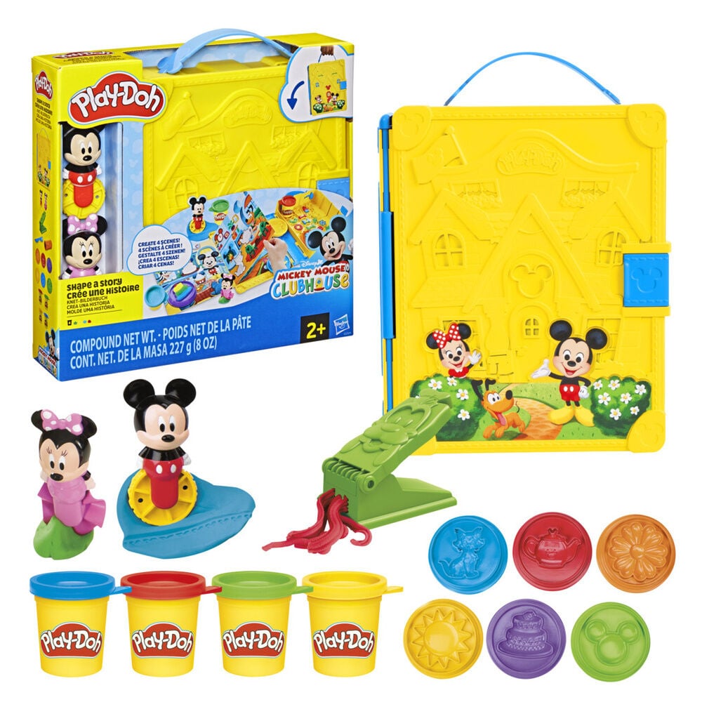 Set Play-Doh Disney Junior Crea una Historia con estuche amarillo y accesorios de Mickey Mouse