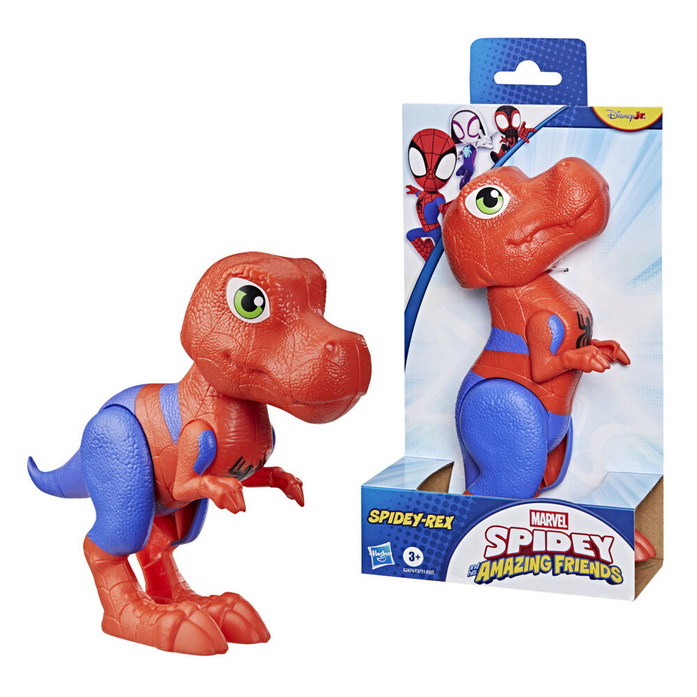 Figura Spidey-Rex de Marvel en rojo y azul