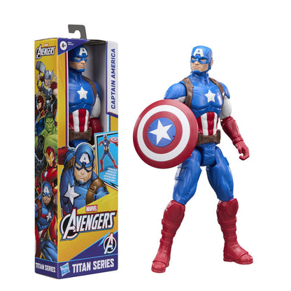 Figura articulada de Capitán América Titan Series con escudo