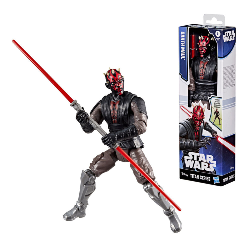 Figura articulada de Darth Maul Star Wars Titan Series con sable rojo