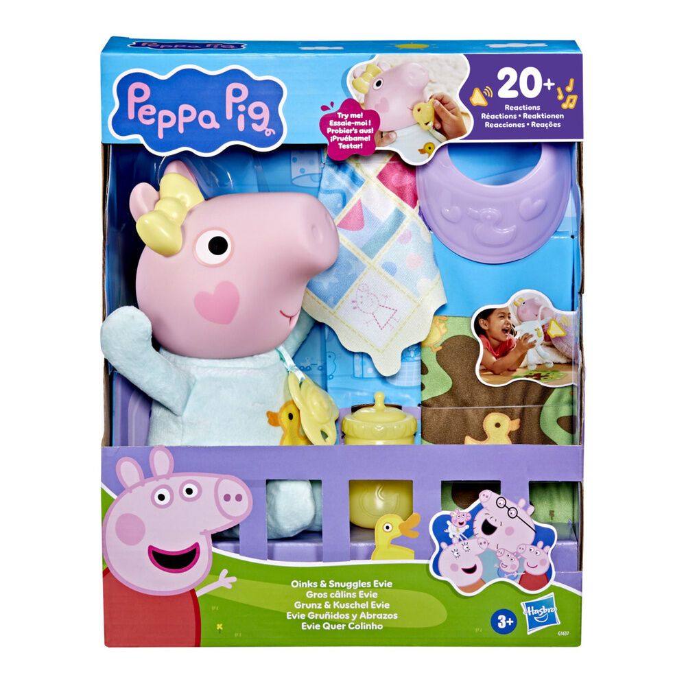 Muñeca interactiva Evie de Peppa Pig con chupete, biberón y accesorios - 2