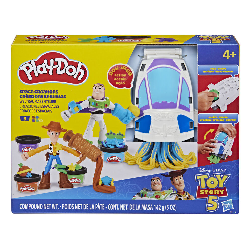 Set Play-Doh Toy Story 5 con nave espacial, Woody, Buzz y plastilina - 2